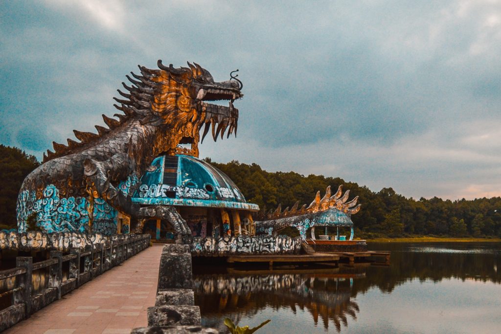 Hue Abandoned water park Vietnam architecture